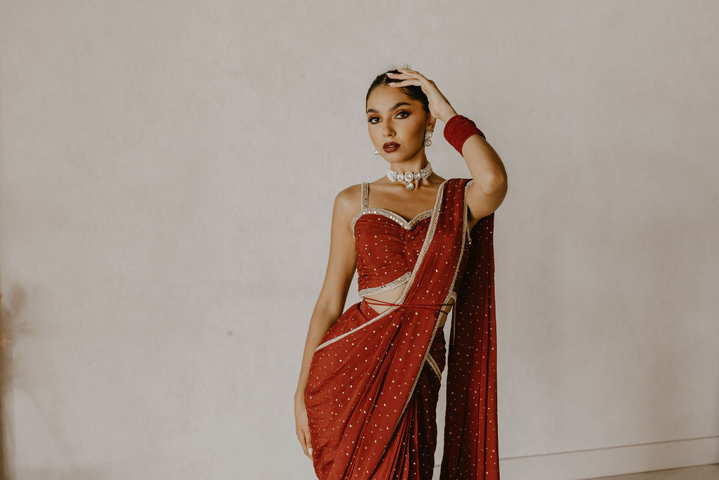 ✨ The Pre-Draped Saree That’s Going Viral for a Reason