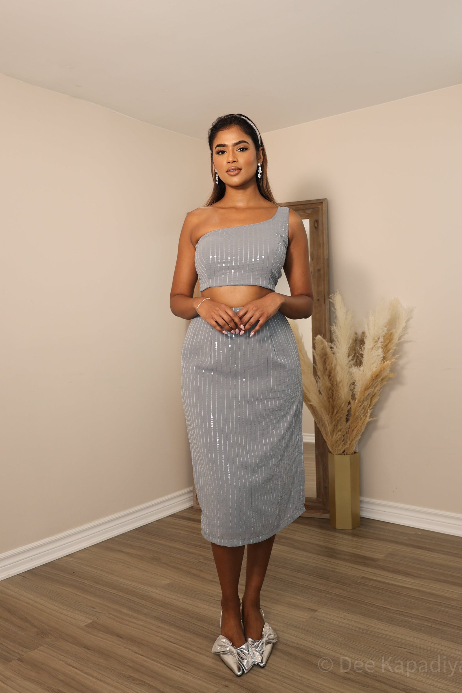 TARA SKIRT SET GREY