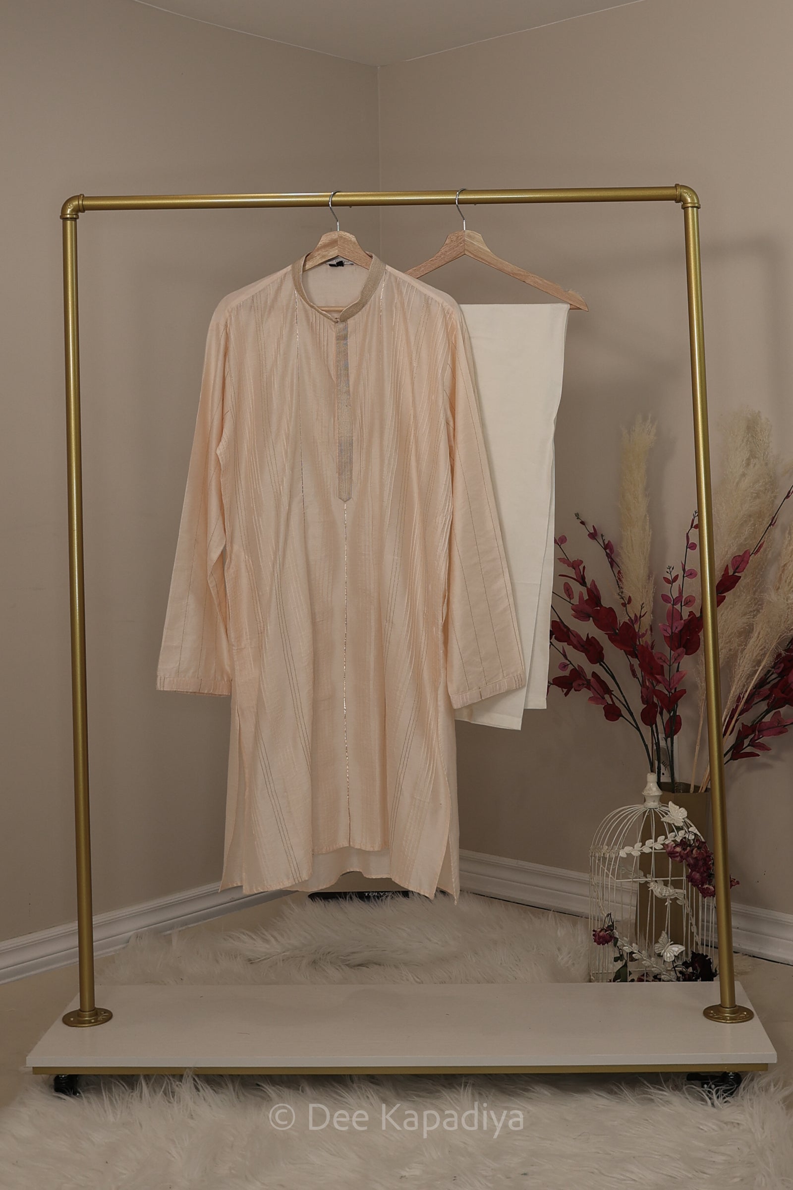 Men's Blush Kurta Payjama Set