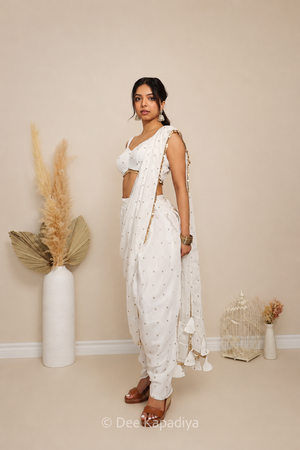 KAJOL DHOTI SAREE SET