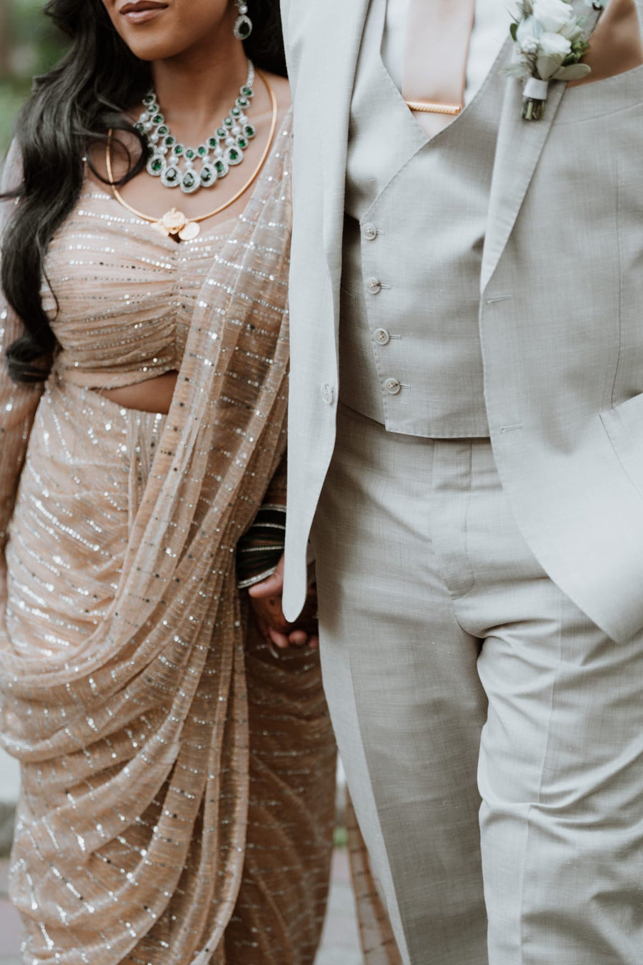 STOP STARING RUCHED SAREE SKIRT SET