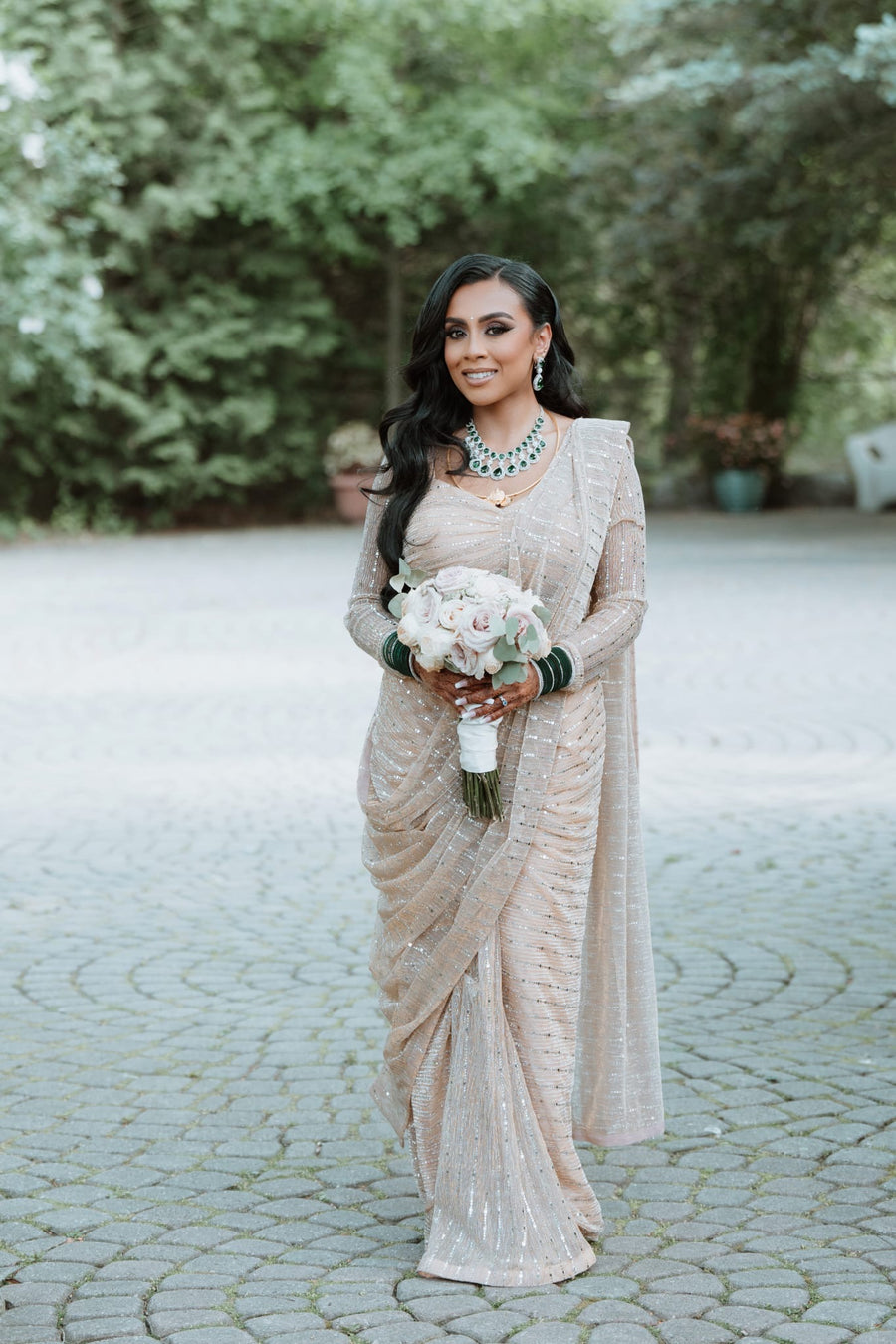 STOP STARING RUCHED SAREE SKIRT SET