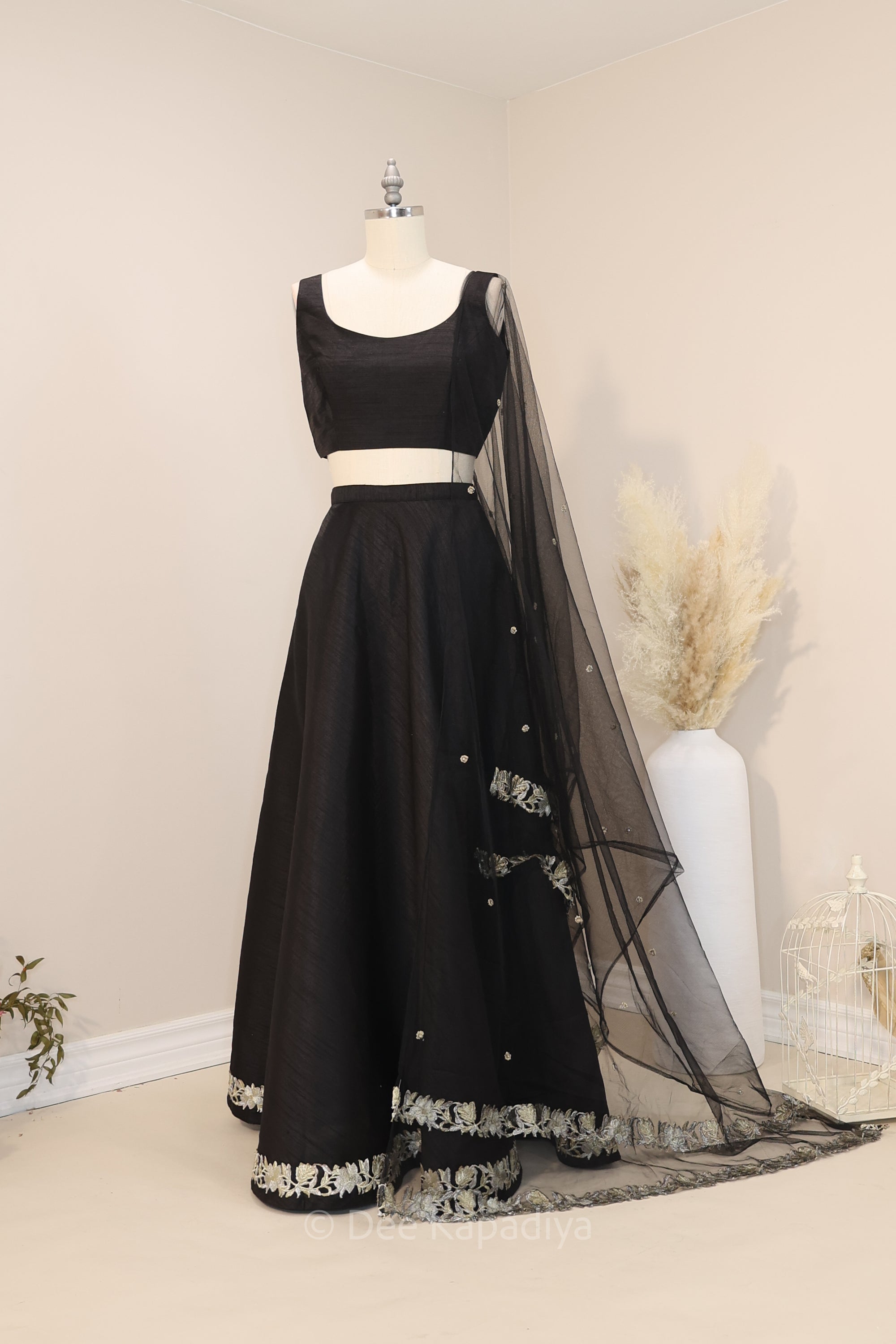 DUA BLACK LEHENGA SET - perfect for wedding guest in classic style and versatile