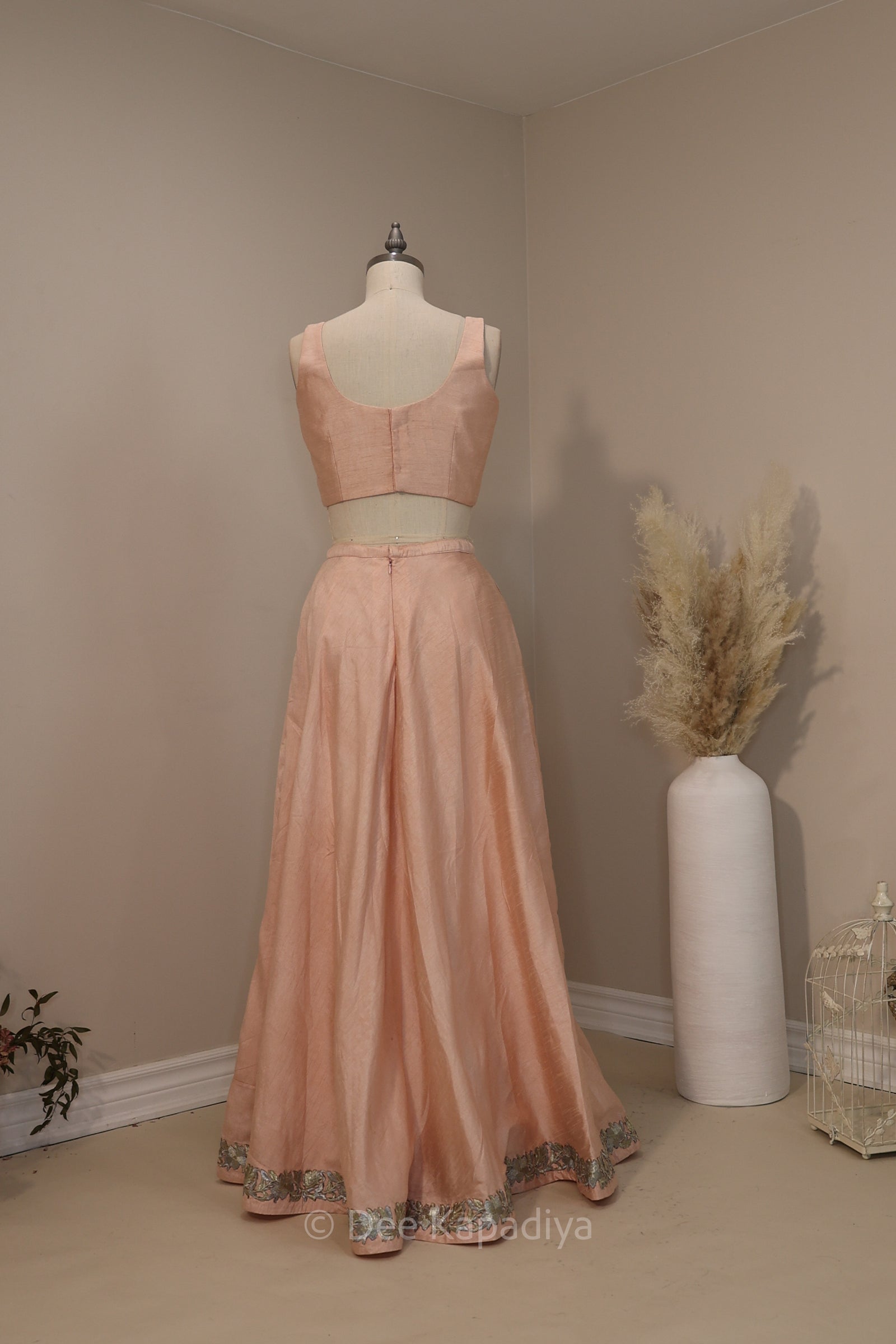 DUA BLUSH LEHENGA SET - perfect for wedding guest in classic style and versatile lehenga. Designer wear, trendy designs.