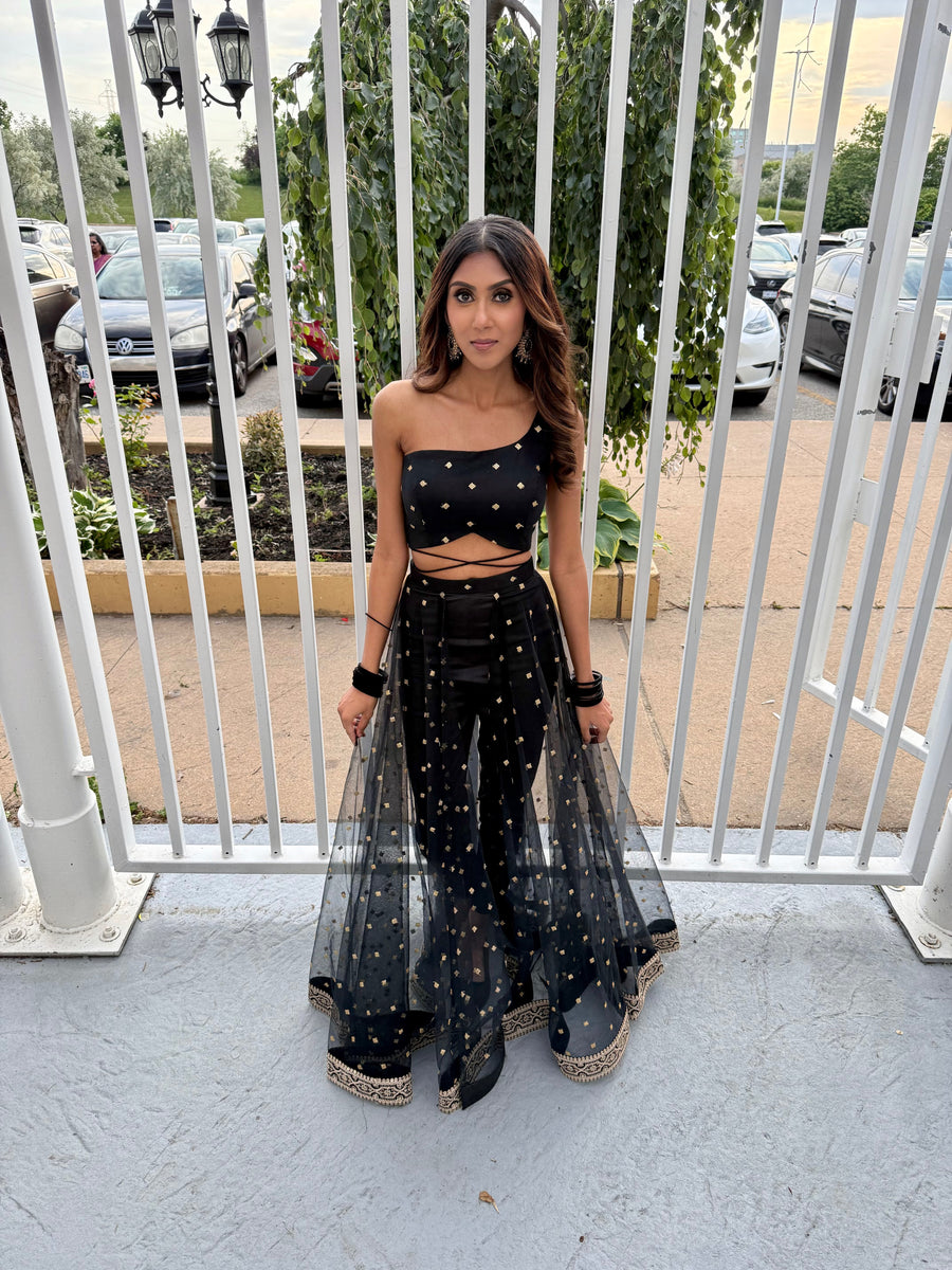 QUEEN CROPTOP SKIRANT SET