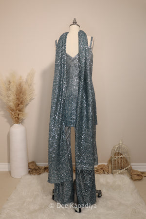 FELT CUTE BELL BOTTOM SET with KURTA