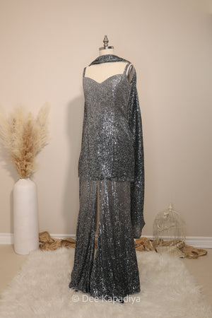 FELT CUTE BELL BOTTOM SET with KURTA