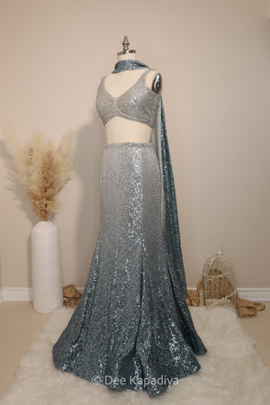 A WHOLE LEWK MERMAID LEHENGA SET with CUTE CROPTOP