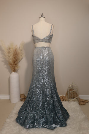 A WHOLE LEWK MERMAID LEHENGA SET with POWER CROPTOP