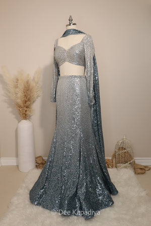 A WHOLE LEWK MERMAID LEHENGA SET with FLEX CROPTOP