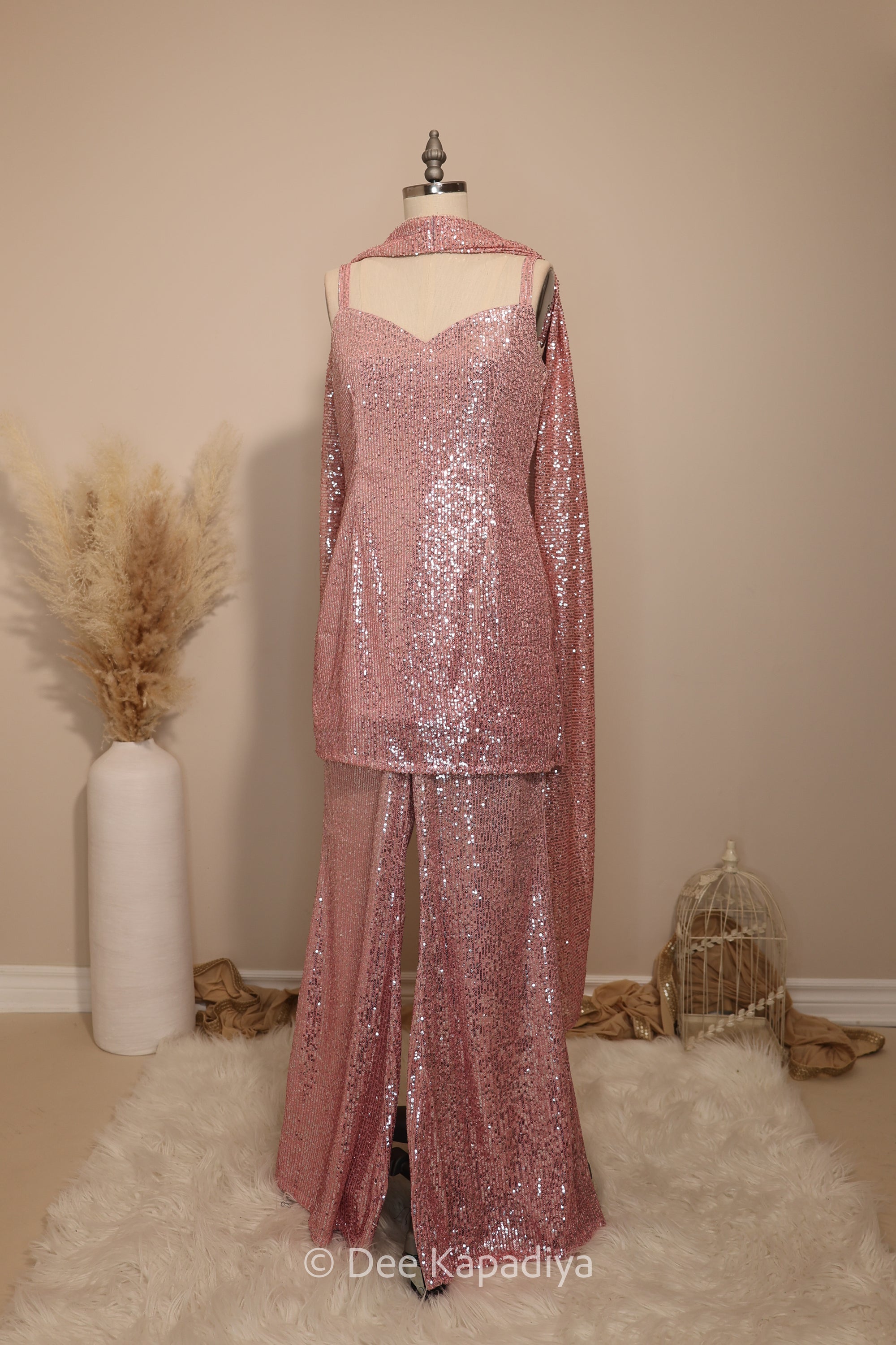 ombre sequin modern indian wear, indowestern, mermaid lehenga, bellow bottom, ruched readytowear saree, in butter yellow, bubblegum pink, celestial blue and quartz grey, cocktail, afterparty, red carpet, wedding reception guest