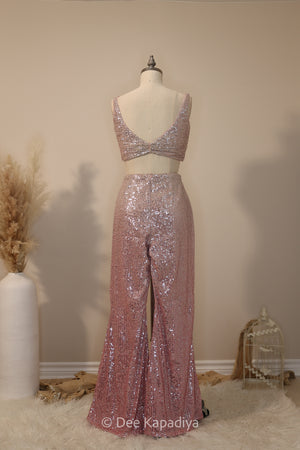 ombre sequin modern indian wear, indowestern, mermaid lehenga, bellow bottom, ruched readytowear saree, in butter yellow, bubblegum pink, celestial blue and quartz grey, cocktail, afterparty, red carpet, wedding reception guest