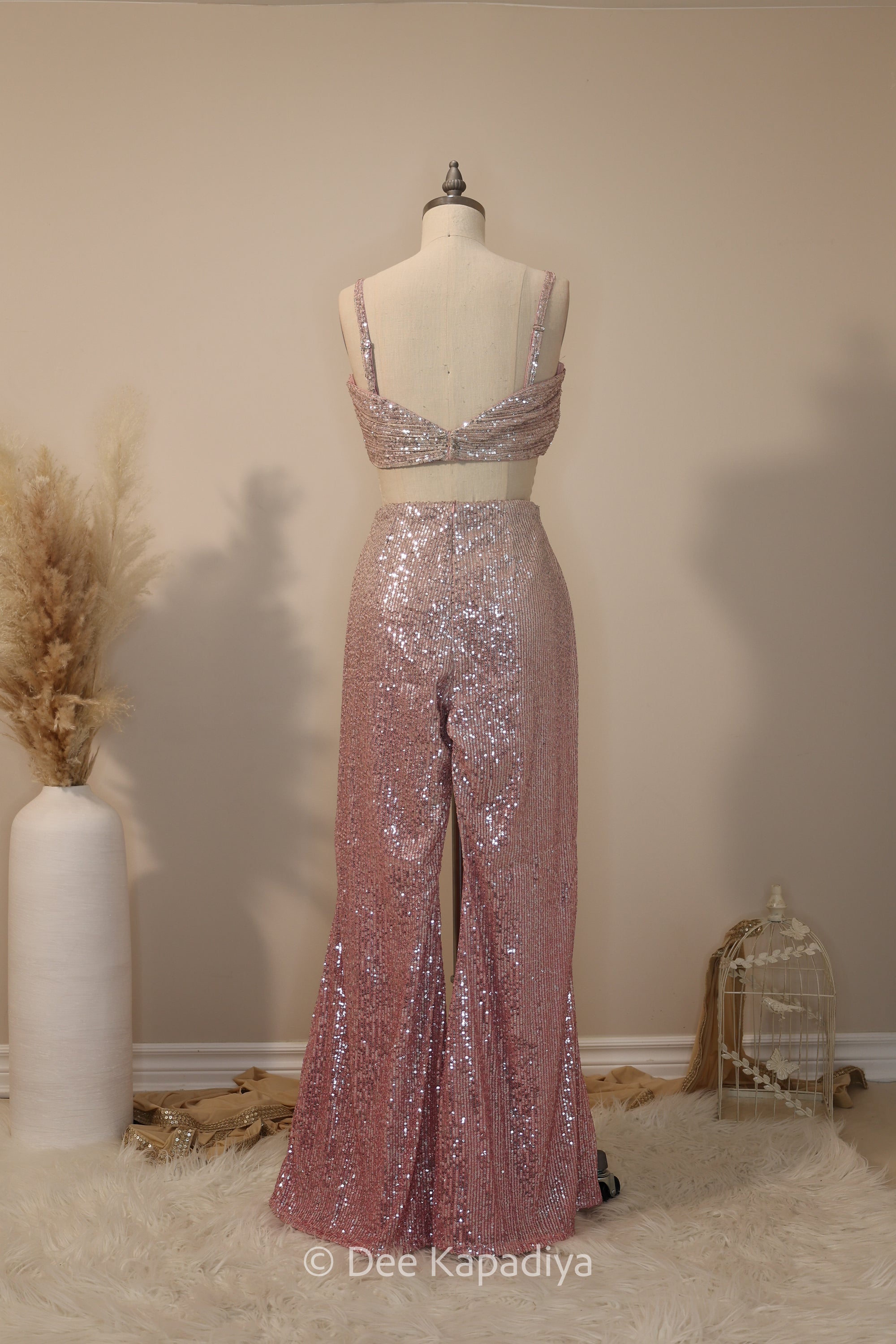 ombre sequin modern indian wear, indowestern, mermaid lehenga, bellow bottom, ruched readytowear saree, in butter yellow, bubblegum pink, celestial blue and quartz grey, cocktail, afterparty, red carpet, wedding reception guest