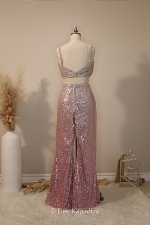 ombre sequin modern indian wear, indowestern, mermaid lehenga, bellow bottom, ruched readytowear saree, in butter yellow, bubblegum pink, celestial blue and quartz grey, cocktail, afterparty, red carpet, wedding reception guest