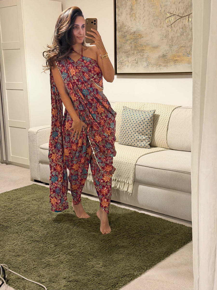 MALLIKA DHOTI SAREE SET