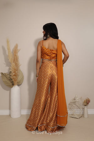 NAKHRA GHARARA SET with PATAKA CROPTOP