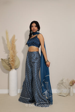 NAKHRA GHARARA SET with PATAKA CROPTOP