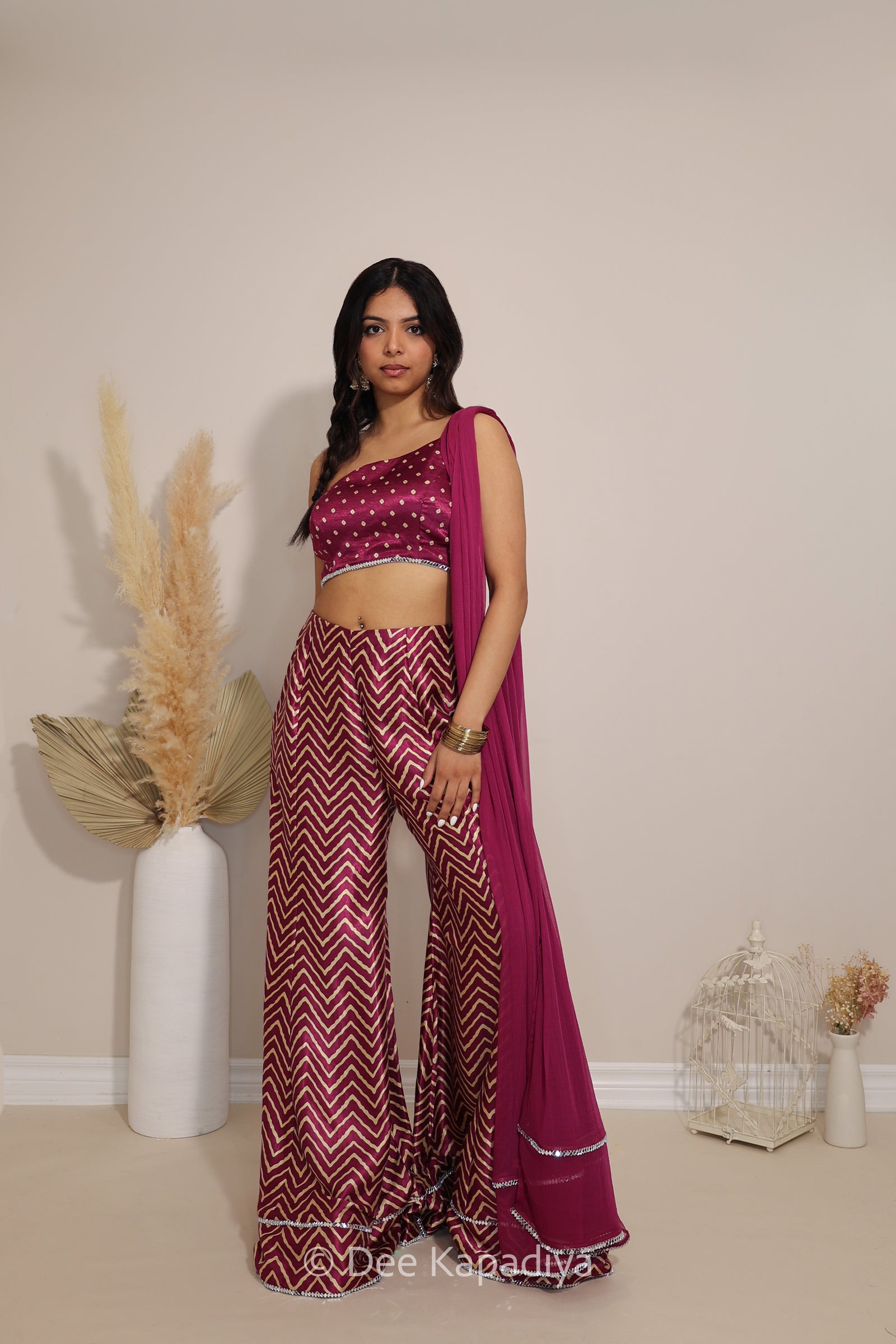 NAKHRA GHARARA SET with PATAKA CROPTOP