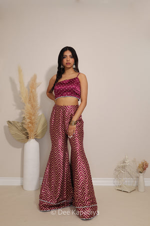 NAKHRA GHARARA SET with PATAKA CROPTOP