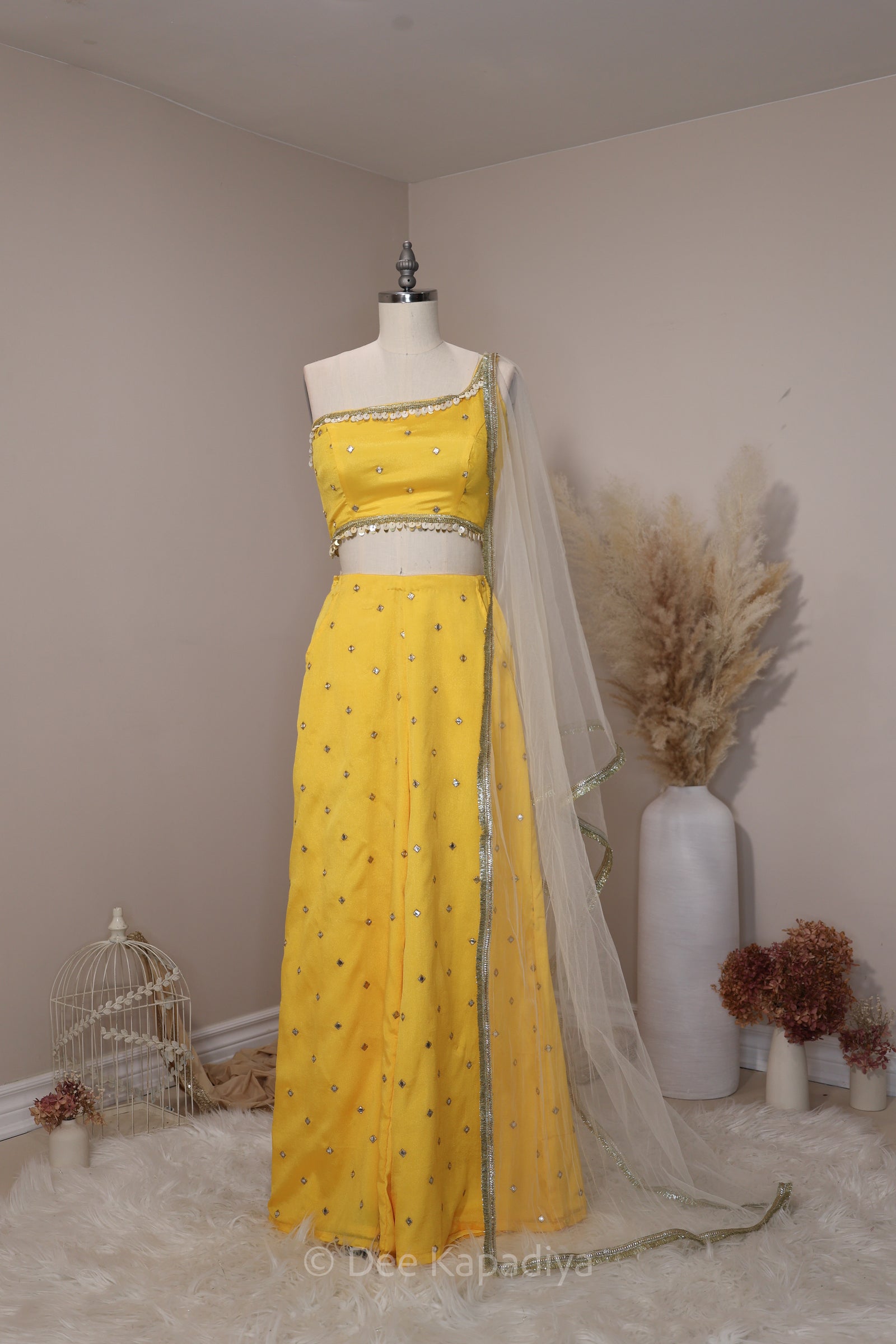 YELLOW champagne Sunshine Palazzo set 