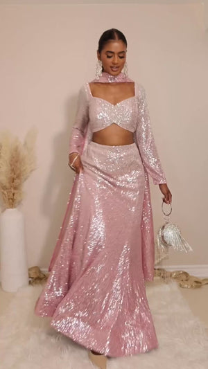 A WHOLE LEWK MERMAID LEHENGA SET with FLEX CROPTOP