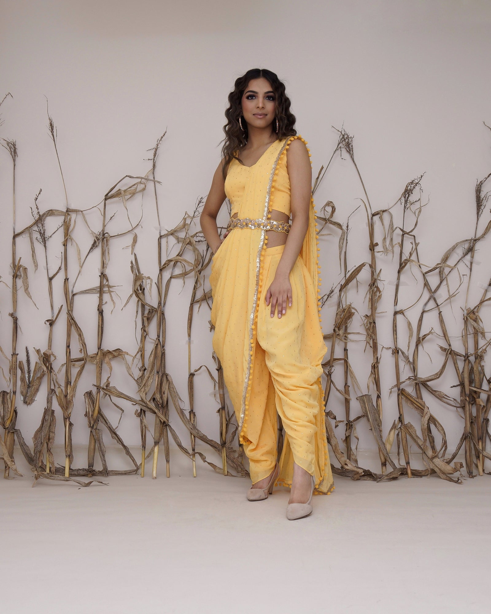 MUSE DHOTI SAREE SILHOUETTE
